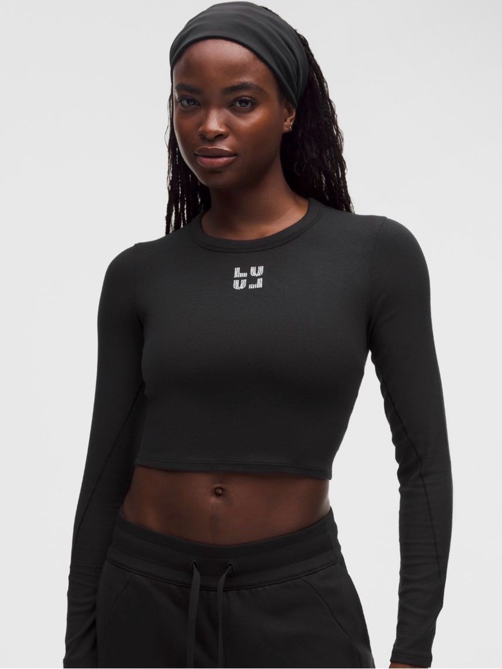 lululemon Sizes 6 & 8 Hold Tight Jewelled Cropped Long Sleeve